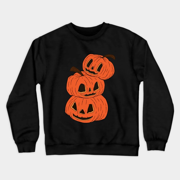 three pumpkins reto Crewneck Sweatshirt by Giraroad